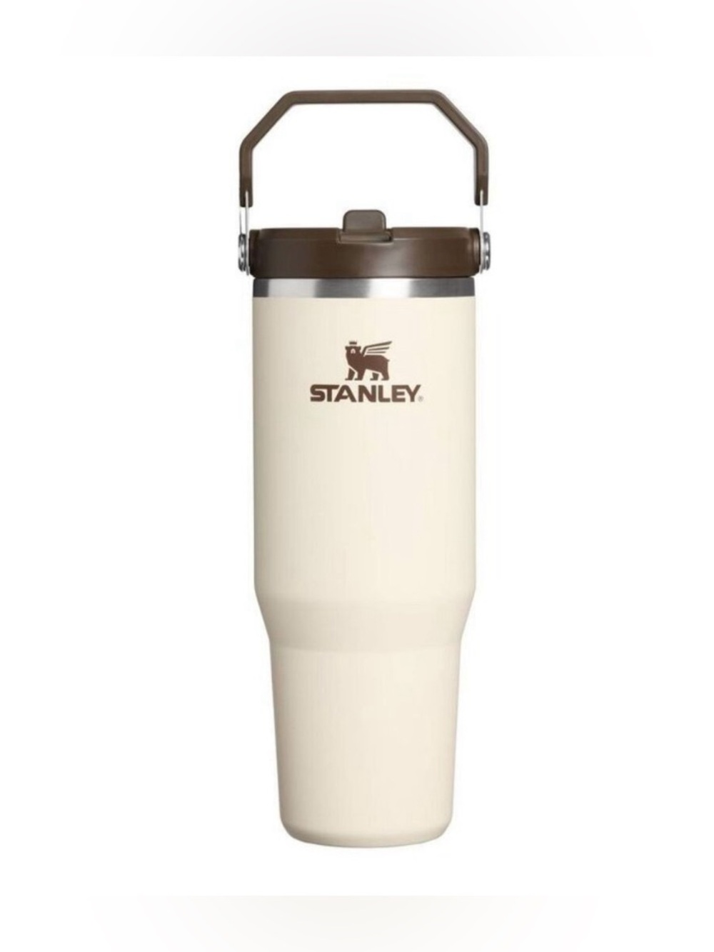 Cream brown Stanley 30 oz Flip Straw Tumbler 30oz top handle western rodeo